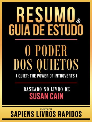 cover image of Resumo & Guia De Estudo--O Poder Dos Quietos (Quiet